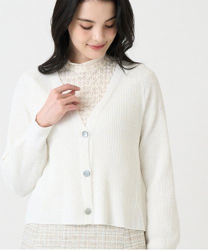 PRSEE02390 CHRISTIAN AUJARD [アンサンブル対応]ホールガーメントニットカーディガン