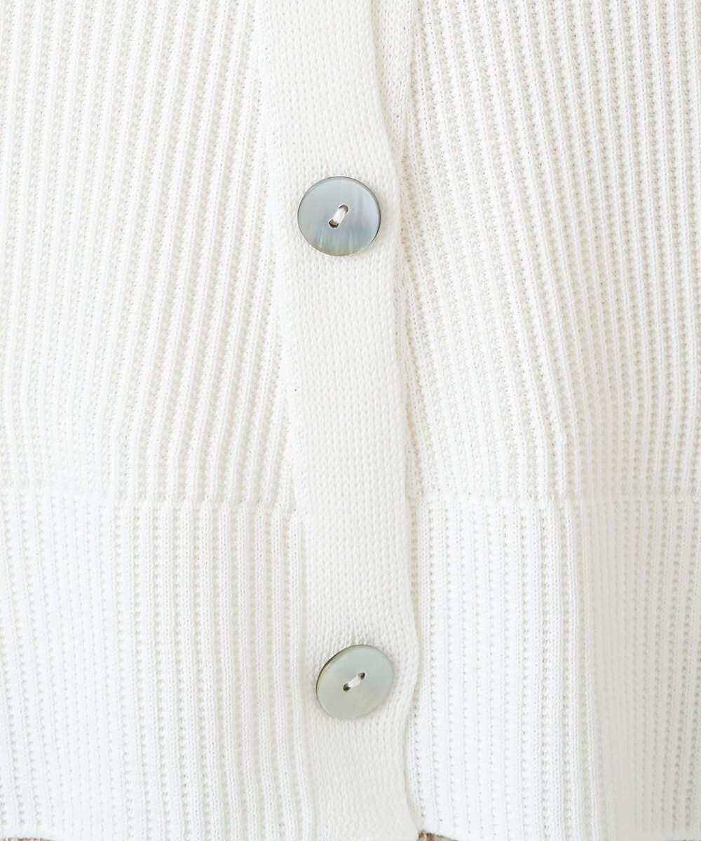 PRSEE02390 CHRISTIAN AUJARD(クリスチャン・オジャール) [アンサンブル対応]ホールガーメントニットカーディガン アイボリー