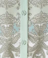 PRSEE03490 CHRISTIAN AUJARD(クリスチャン・オジャール) [アンサンブル対応]レーシーオーナメントプリントカーディガン グリーン