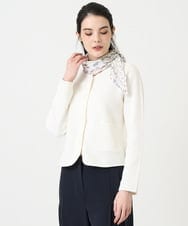 PRSEE10460 CHRISTIAN AUJARD(クリスチャン・オジャール) ツィーディーニットジャケット アイボリー