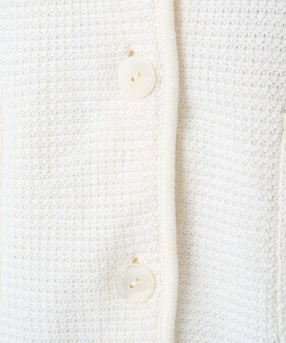 PRSEE10460 CHRISTIAN AUJARD(クリスチャン・オジャール) ツィーディーニットジャケット アイボリー