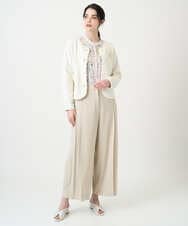 PRSEE10460 CHRISTIAN AUJARD(クリスチャン・オジャール) ツィーディーニットジャケット アイボリー