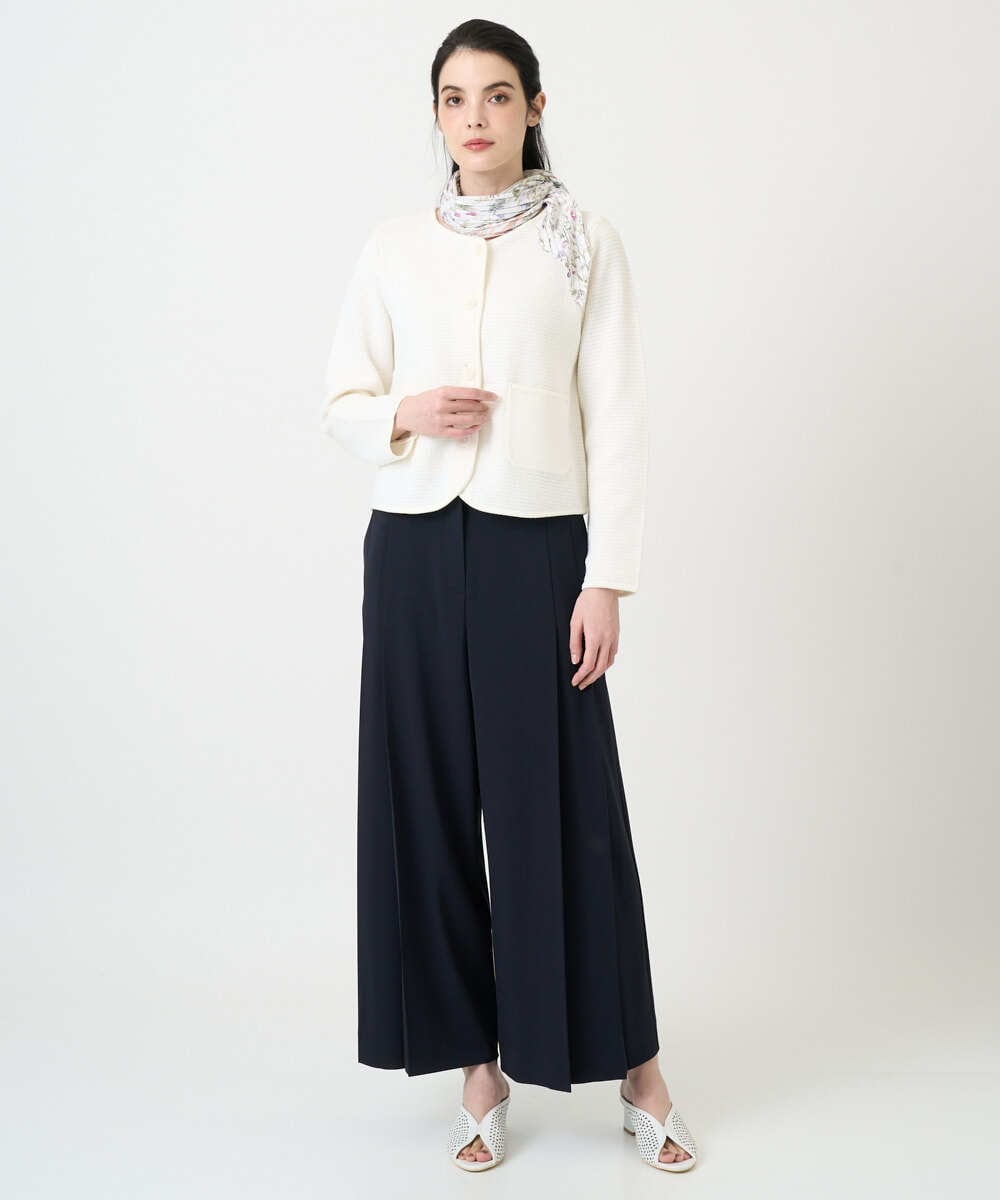 PRSEE10460 CHRISTIAN AUJARD(クリスチャン・オジャール) ツィーディーニットジャケット アイボリー