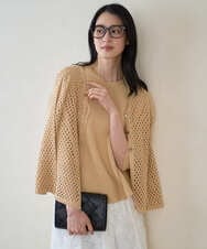 PRSGD22330 CHRISTIAN AUJARD(クリスチャン・オジャール) リネンライクニットカーディガン マスタード