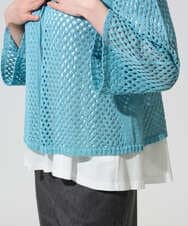 PRSGD22330 CHRISTIAN AUJARD(クリスチャン・オジャール) リネンライクニットカーディガン ライトブルー