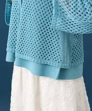 PRSGD22330 CHRISTIAN AUJARD(クリスチャン・オジャール) リネンライクニットカーディガン ライトブルー