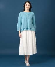 PRSGD22330 CHRISTIAN AUJARD(クリスチャン・オジャール) リネンライクニットカーディガン ライトブルー