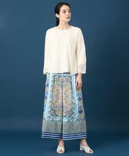 PRSGD22330 CHRISTIAN AUJARD(クリスチャン・オジャール) リネンライクニットカーディガン ホワイト