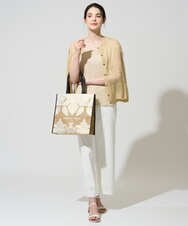 PRSGD56390 CHRISTIAN AUJARD(クリスチャン・オジャール) シャイニーメッシュ羽織り ゴールド