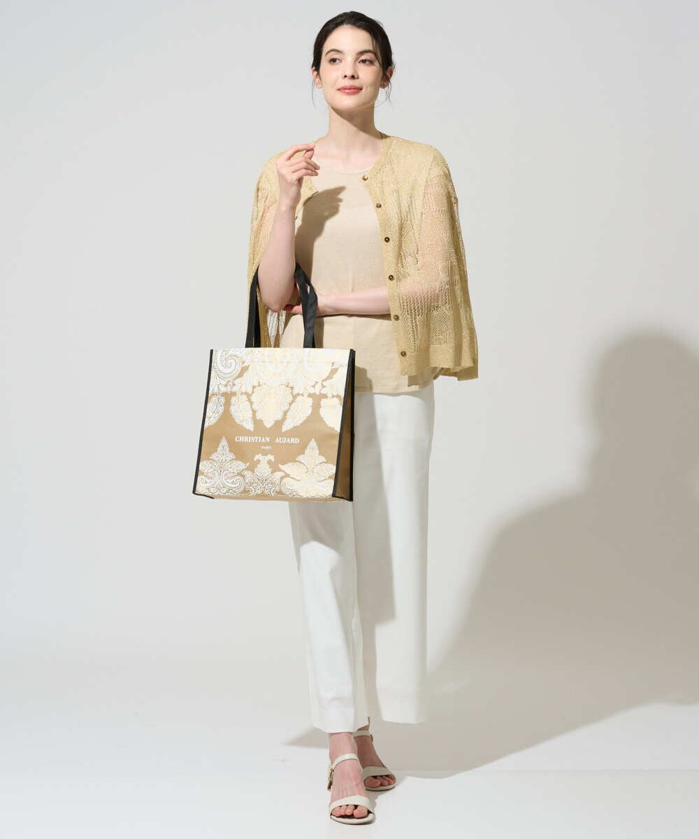 PRSGD56390 CHRISTIAN AUJARD(クリスチャン・オジャール) シャイニーメッシュ羽織り ゴールド