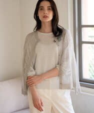 PRSGD56390 CHRISTIAN AUJARD(クリスチャン・オジャール) シャイニーメッシュ羽織り シルバー