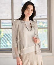 PRSGD56390 CHRISTIAN AUJARD(クリスチャン・オジャール) シャイニーメッシュ羽織り シルバー