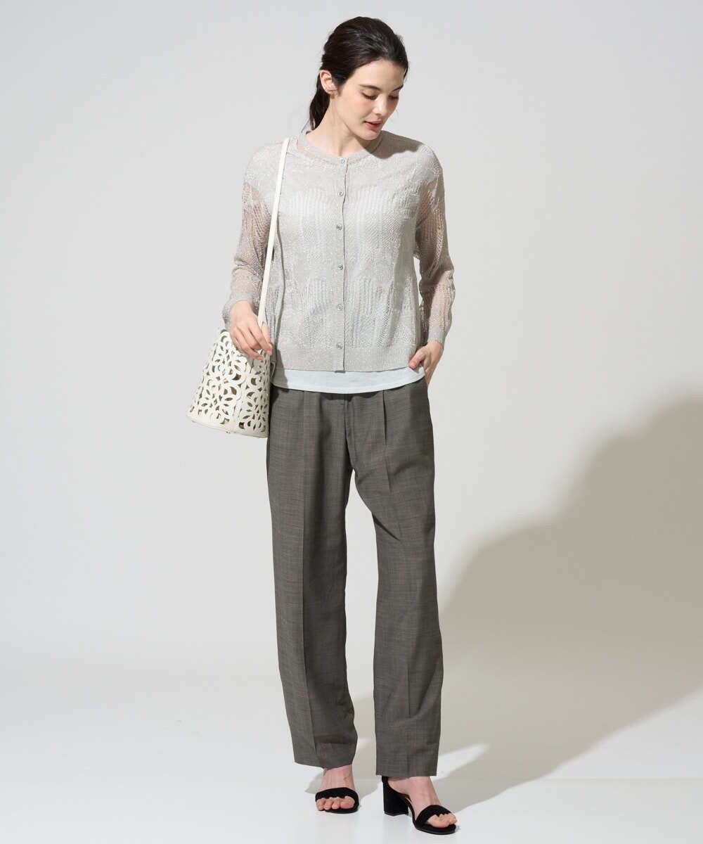 PRSGD56390 CHRISTIAN AUJARD(クリスチャン・オジャール) シャイニーメッシュ羽織り シルバー