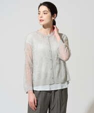 PRSGD56390 CHRISTIAN AUJARD(クリスチャン・オジャール) シャイニーメッシュ羽織り シルバー