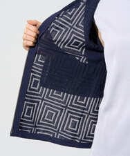 PRSGE10490 CHRISTIAN AUJARD(クリスチャン・オジャール) スクエアージャカード羽織り ネイビー