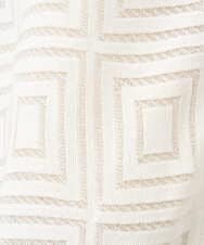 PRSGE10490 CHRISTIAN AUJARD(クリスチャン・オジャール) スクエアージャカード羽織り アイボリー