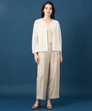 PRSGE10490 CHRISTIAN AUJARD(クリスチャン・オジャール) スクエアージャカード羽織り アイボリー