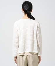 PRSGE10490 CHRISTIAN AUJARD(クリスチャン・オジャール) スクエアージャカード羽織り アイボリー