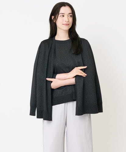 PRSJB22330 CHRISTIAN AUJARD [アンサンブル対応]長袖ラメカーディガン