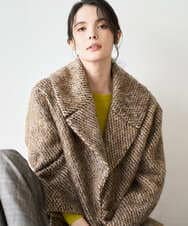 PRUAD30790 CHRISTIAN AUJARD(クリスチャン・オジャール) シャギーオーバーコート ブラウン