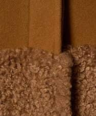 PRUAD40700 CHRISTIAN AUJARD(クリスチャン・オジャール) フェイクファーコンビショートコート ブラウン