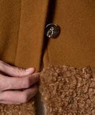 PRUAD40700 CHRISTIAN AUJARD(クリスチャン・オジャール) フェイクファーコンビショートコート ブラウン