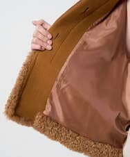 PRUAD40700 CHRISTIAN AUJARD(クリスチャン・オジャール) フェイクファーコンビショートコート ブラウン