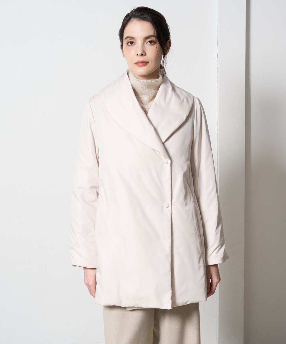 PRVAD43800 CHRISTIAN AUJARD(クリスチャン・オジャール) [暖か･軽い]ミドル丈ダウンコート アイボリー