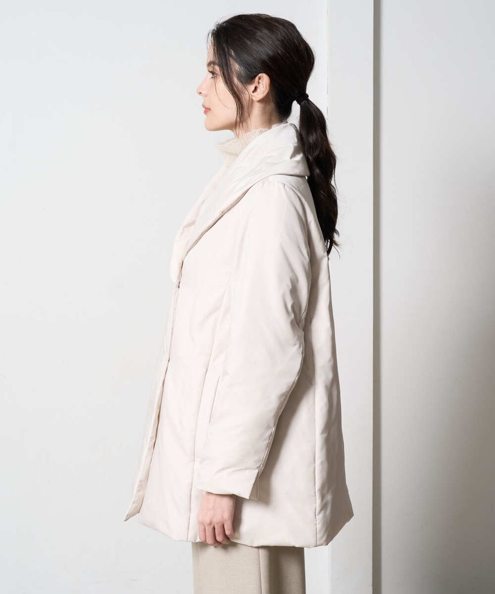 PRVAD43800 CHRISTIAN AUJARD(クリスチャン・オジャール) [暖か･軽い]ミドル丈ダウンコート アイボリー