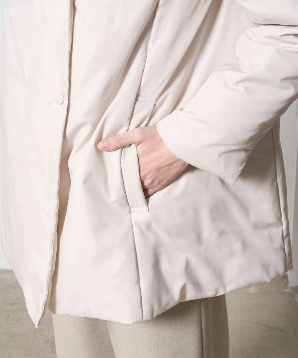 PRVAD43800 CHRISTIAN AUJARD(クリスチャン・オジャール) [暖か･軽い]ミドル丈ダウンコート アイボリー