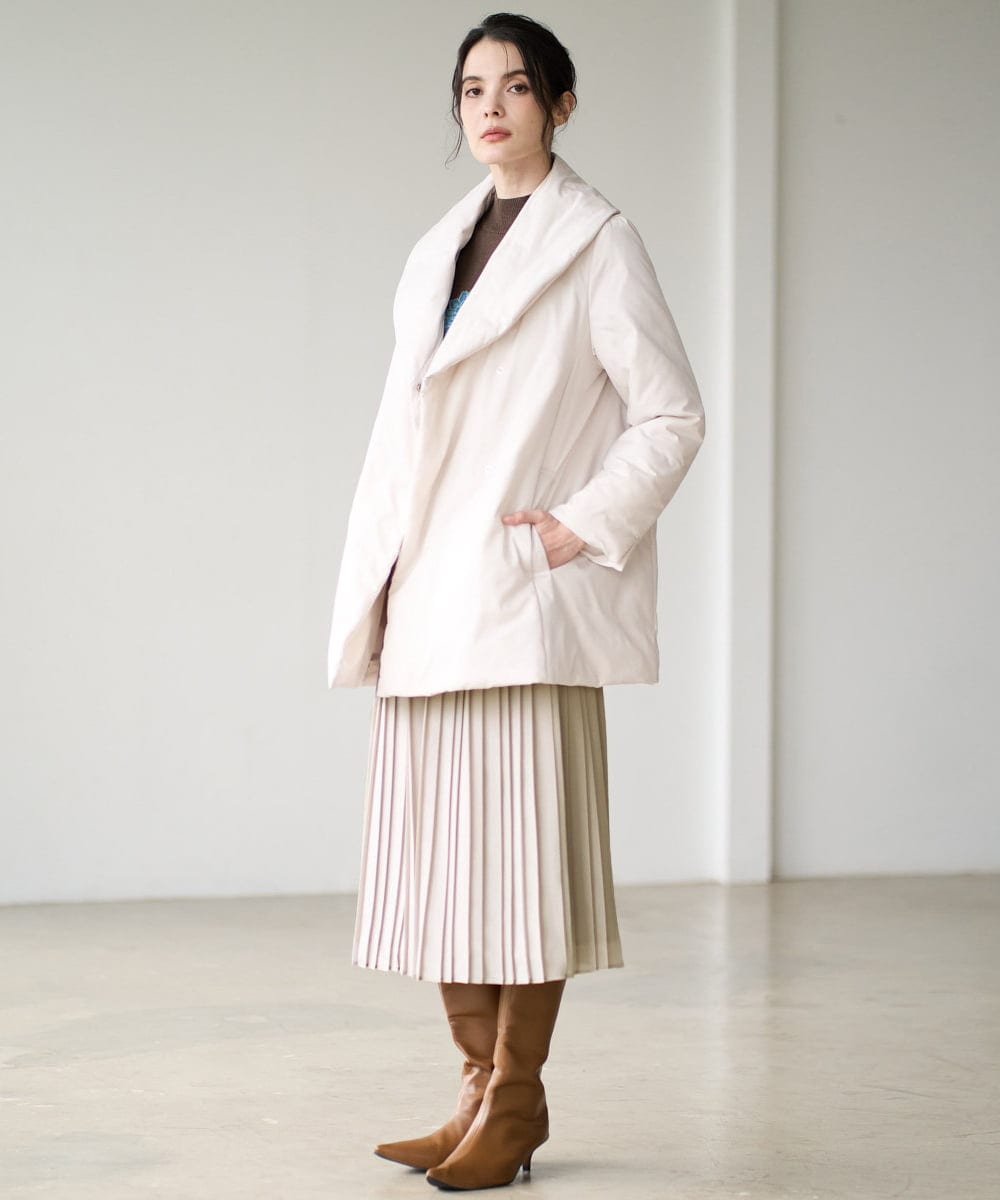 PRVAD43800 CHRISTIAN AUJARD(クリスチャン・オジャール) [暖か･軽い]ミドル丈ダウンコート アイボリー