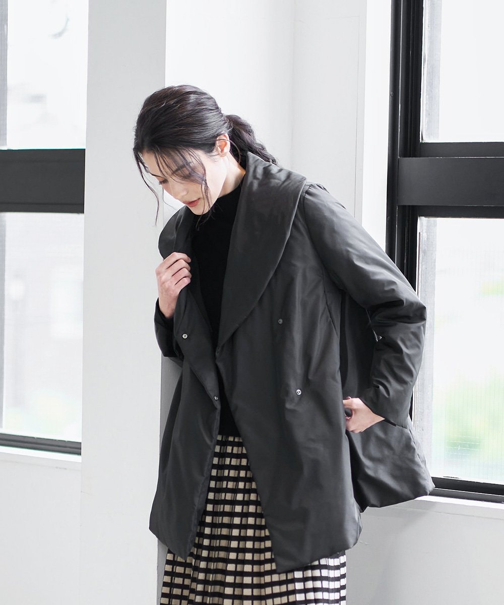 PRVAD43800 CHRISTIAN AUJARD(クリスチャン・オジャール) [暖か･軽い]ミドル丈ダウンコート ブラック