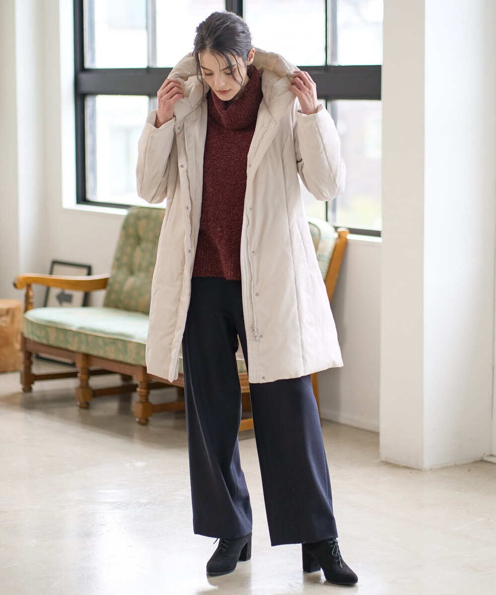 PRVAD44900 CHRISTIAN AUJARD(クリスチャン・オジャール) [暖か･軽い]フーディーダウンコート アイボリー