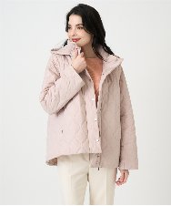 PRVAF49590 CHRISTIAN AUJARD(クリスチャン・オジャール) [フード着脱可]キルティングコート ピンクベージュ