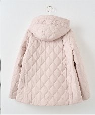 PRVAF49590 CHRISTIAN AUJARD(クリスチャン・オジャール) [フード着脱可]キルティングコート ピンクベージュ