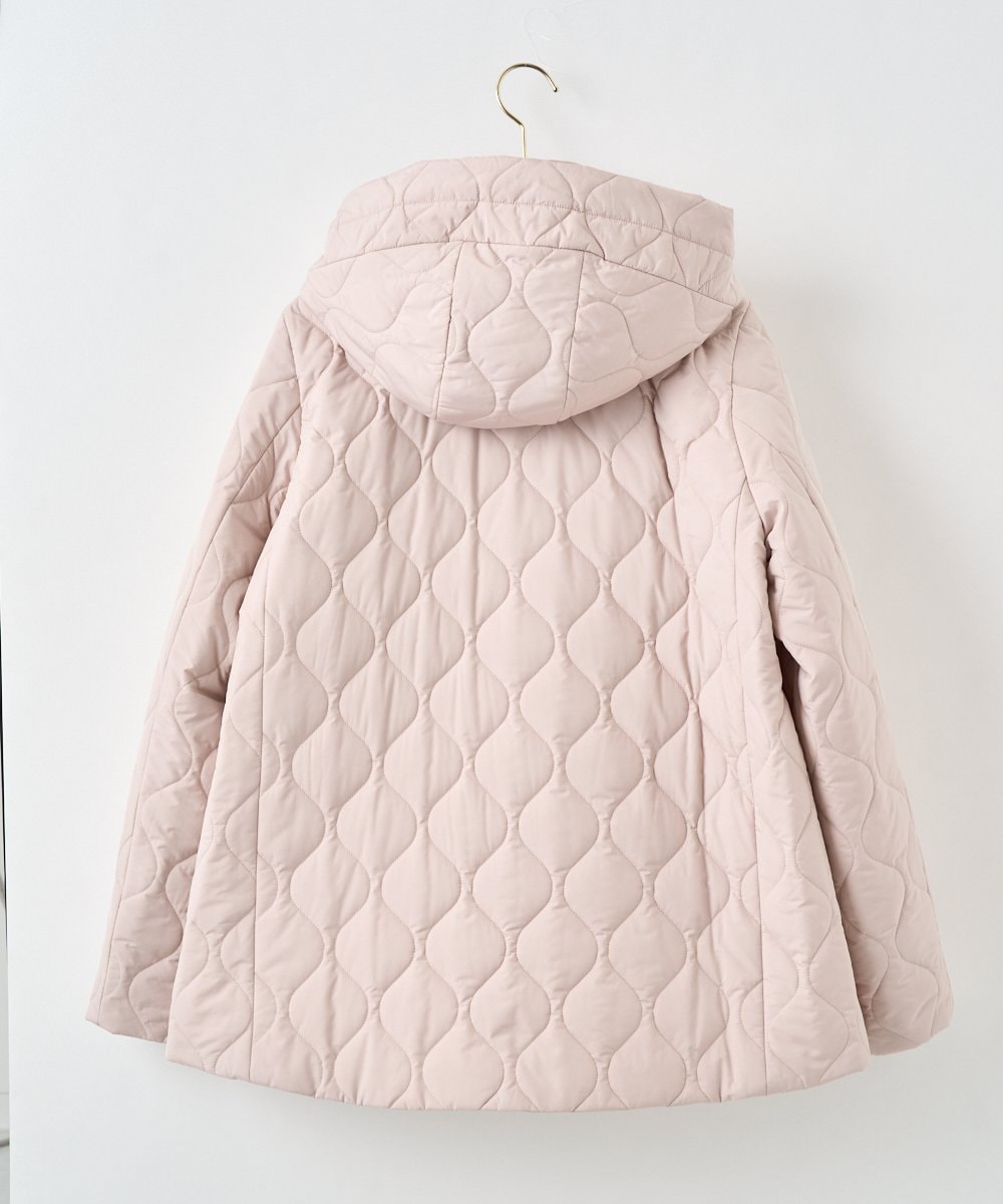 PRVAF49590 CHRISTIAN AUJARD(クリスチャン・オジャール) [フード着脱可]キルティングコート ピンクベージュ