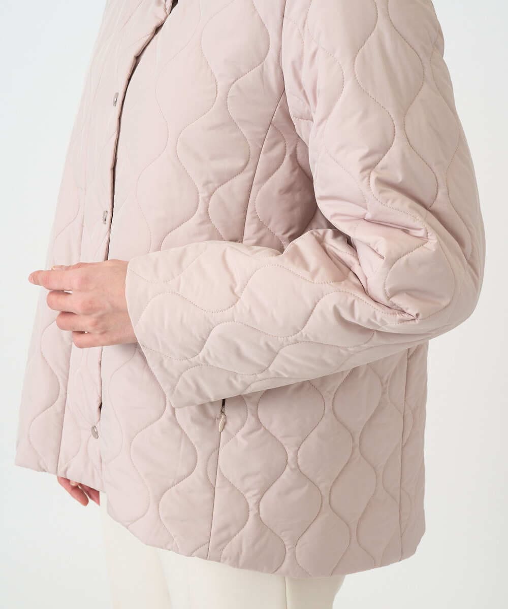 PRVAF49590 CHRISTIAN AUJARD(クリスチャン・オジャール) [フード着脱可]キルティングコート ピンクベージュ