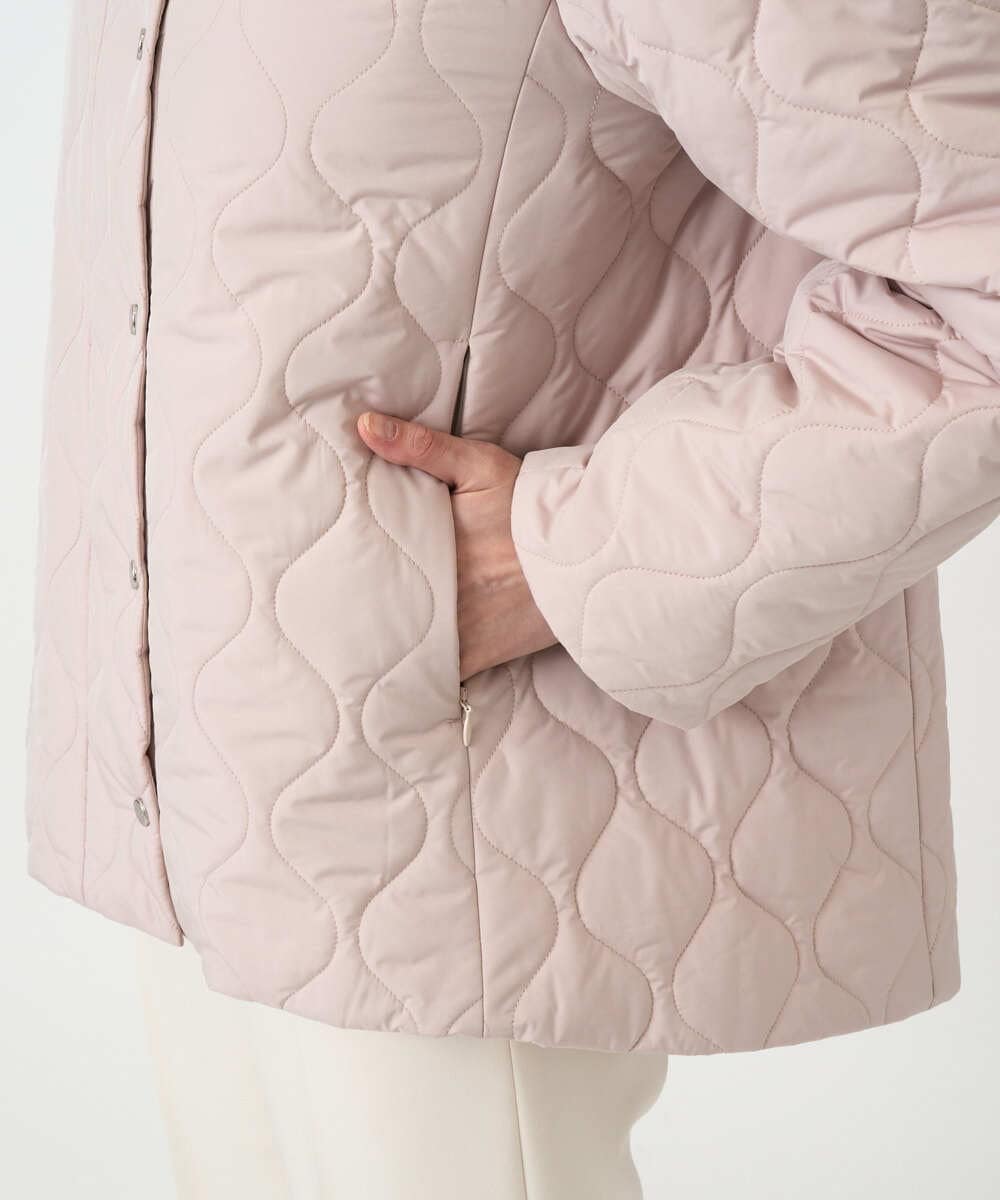 PRVAF49590 CHRISTIAN AUJARD(クリスチャン・オジャール) [フード着脱可]キルティングコート ピンクベージュ