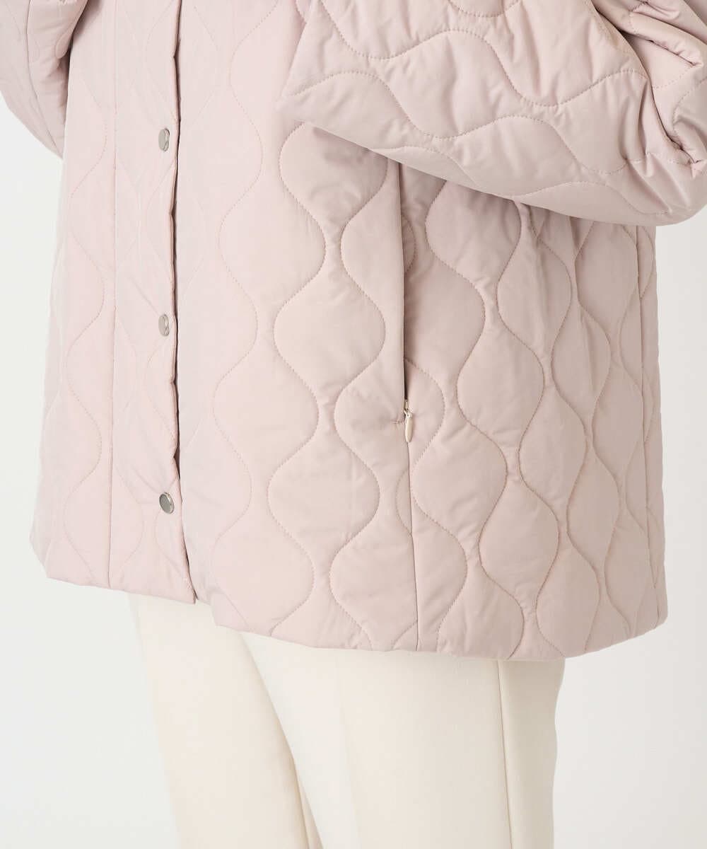 PRVAF49590 CHRISTIAN AUJARD(クリスチャン・オジャール) [フード着脱可]キルティングコート ピンクベージュ