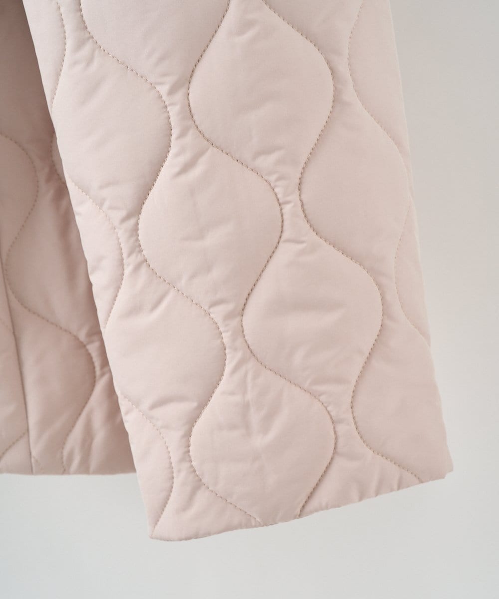 PRVAF49590 CHRISTIAN AUJARD(クリスチャン・オジャール) [フード着脱可]キルティングコート ピンクベージュ