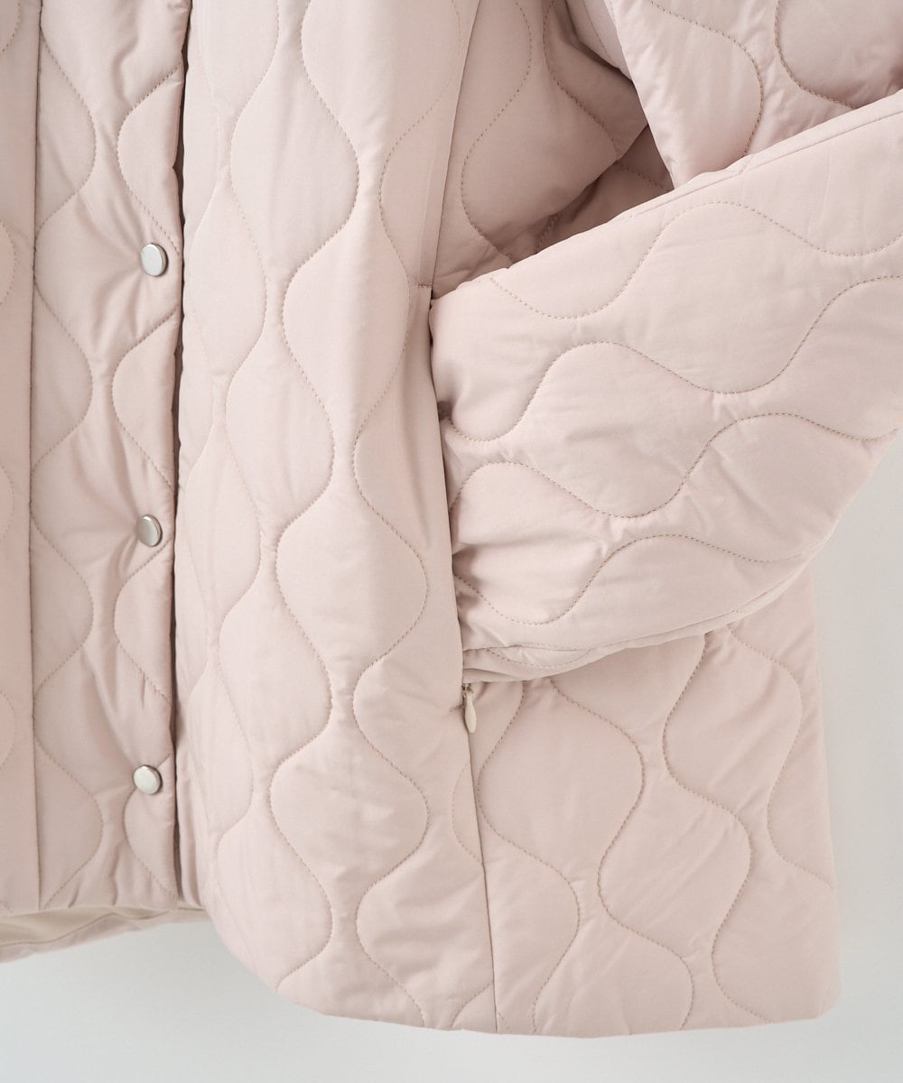 PRVAF49590 CHRISTIAN AUJARD(クリスチャン・オジャール) [フード着脱可]キルティングコート ピンクベージュ