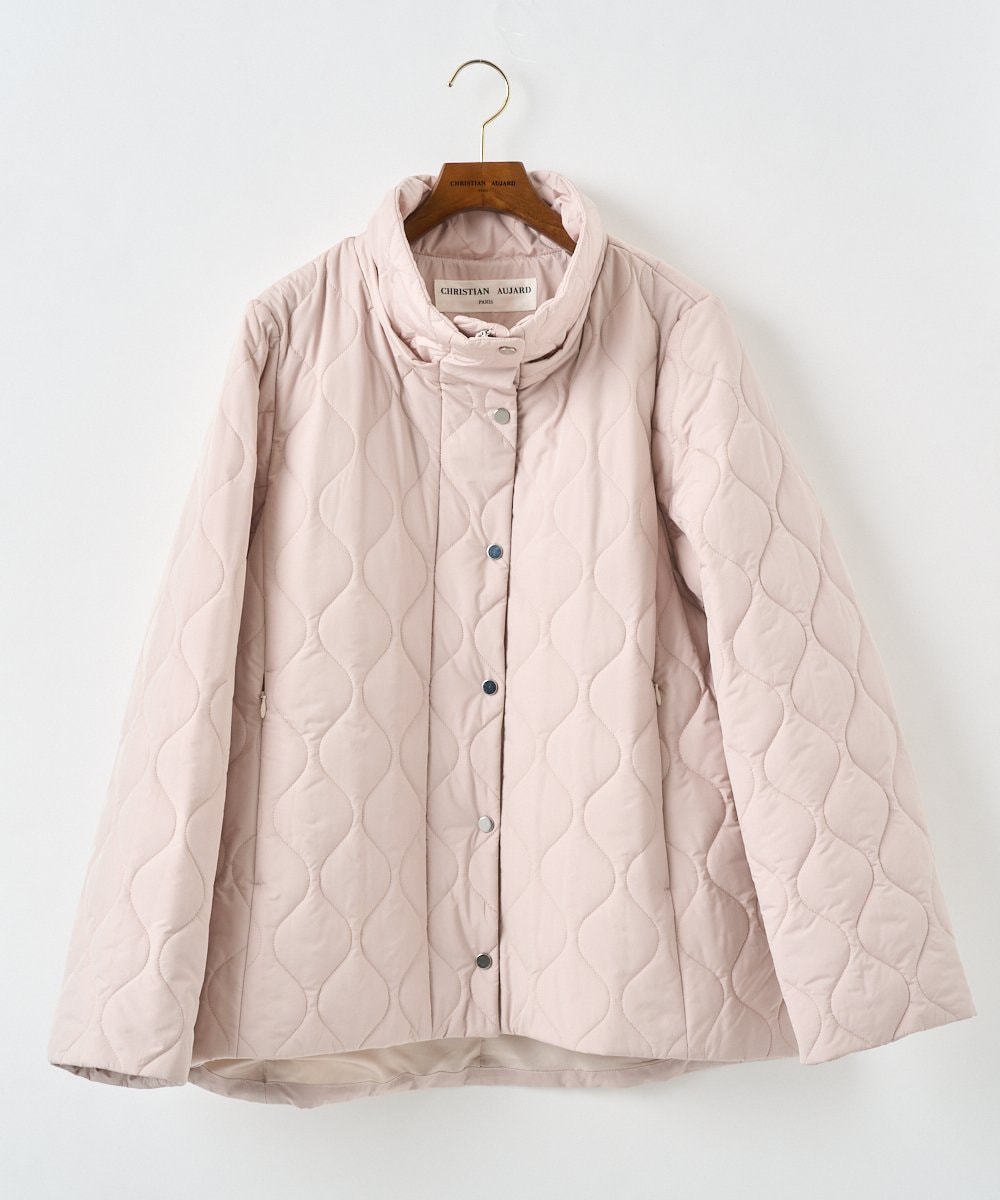 PRVAF49590 CHRISTIAN AUJARD(クリスチャン・オジャール) [フード着脱可]キルティングコート ピンクベージュ