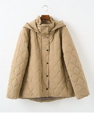 PRVAF49590 CHRISTIAN AUJARD(クリスチャン・オジャール) [フード着脱可]キルティングコート カーキブラウン