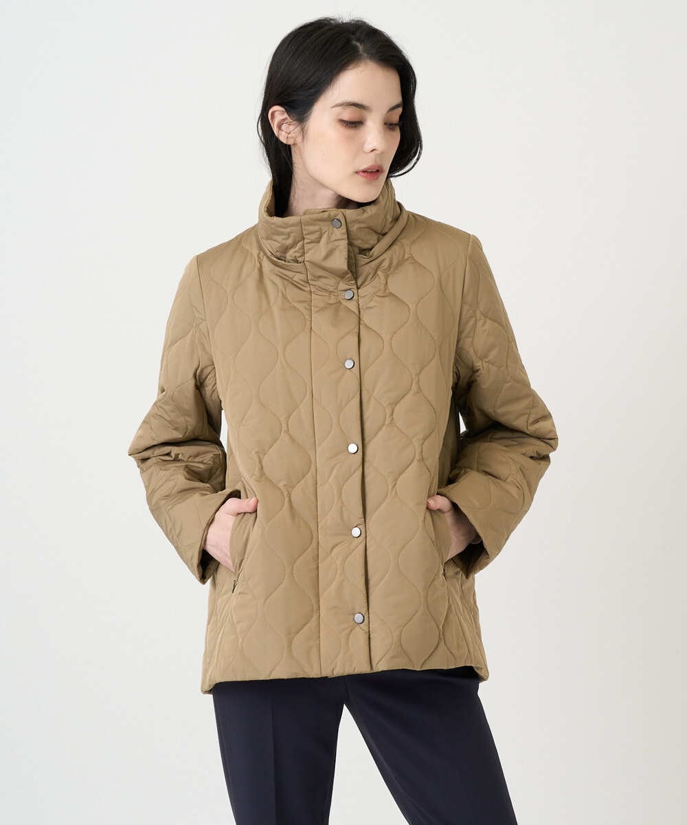 PRVAF49590 CHRISTIAN AUJARD(クリスチャン・オジャール) [フード着脱可]キルティングコート カーキブラウン