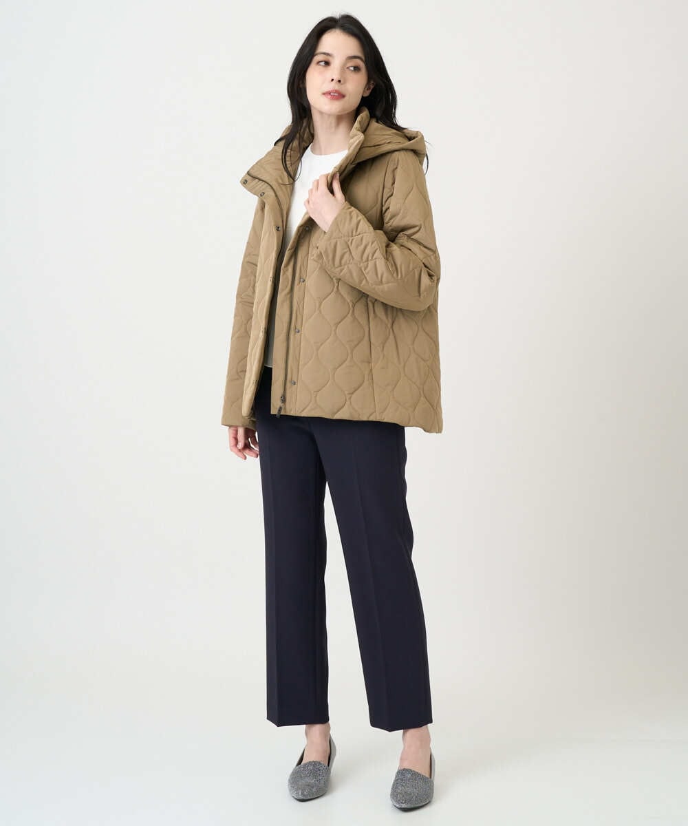 PRVAF49590 CHRISTIAN AUJARD(クリスチャン・オジャール) [フード着脱可]キルティングコート カーキブラウン