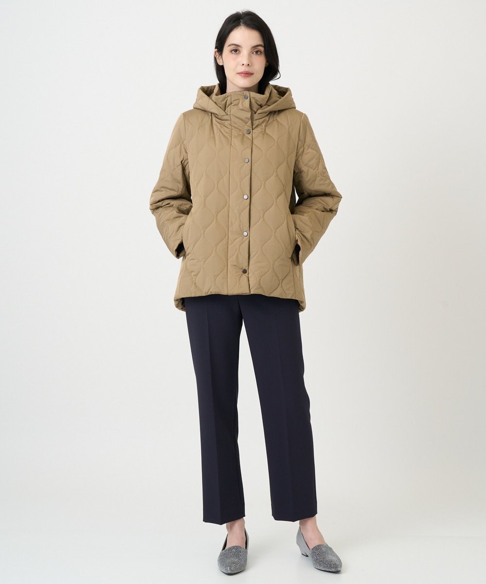 PRVAF49590 CHRISTIAN AUJARD(クリスチャン・オジャール) [フード着脱可]キルティングコート カーキブラウン