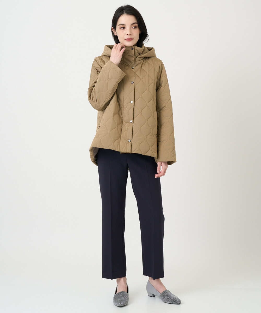 PRVAF49590 CHRISTIAN AUJARD(クリスチャン・オジャール) [フード着脱可]キルティングコート カーキブラウン