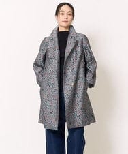 PRVEA20900 CHRISTIAN AUJARD(クリスチャン・オジャール) オリジナルフラワージャガードコート グレー系