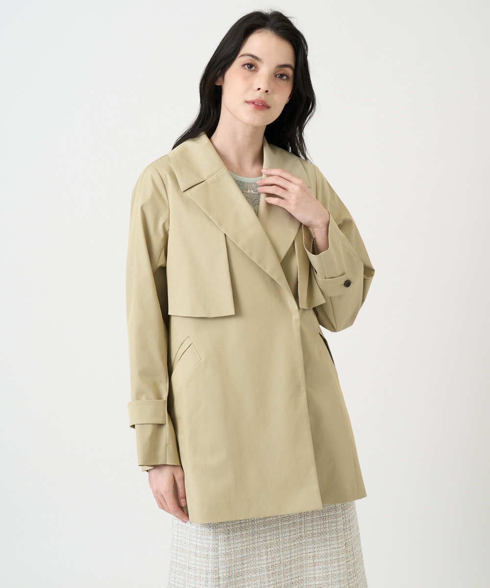 PRVEE04790 CHRISTIAN AUJARD(クリスチャン・オジャール) [ライナー付]デザインハーフコート ベージュ