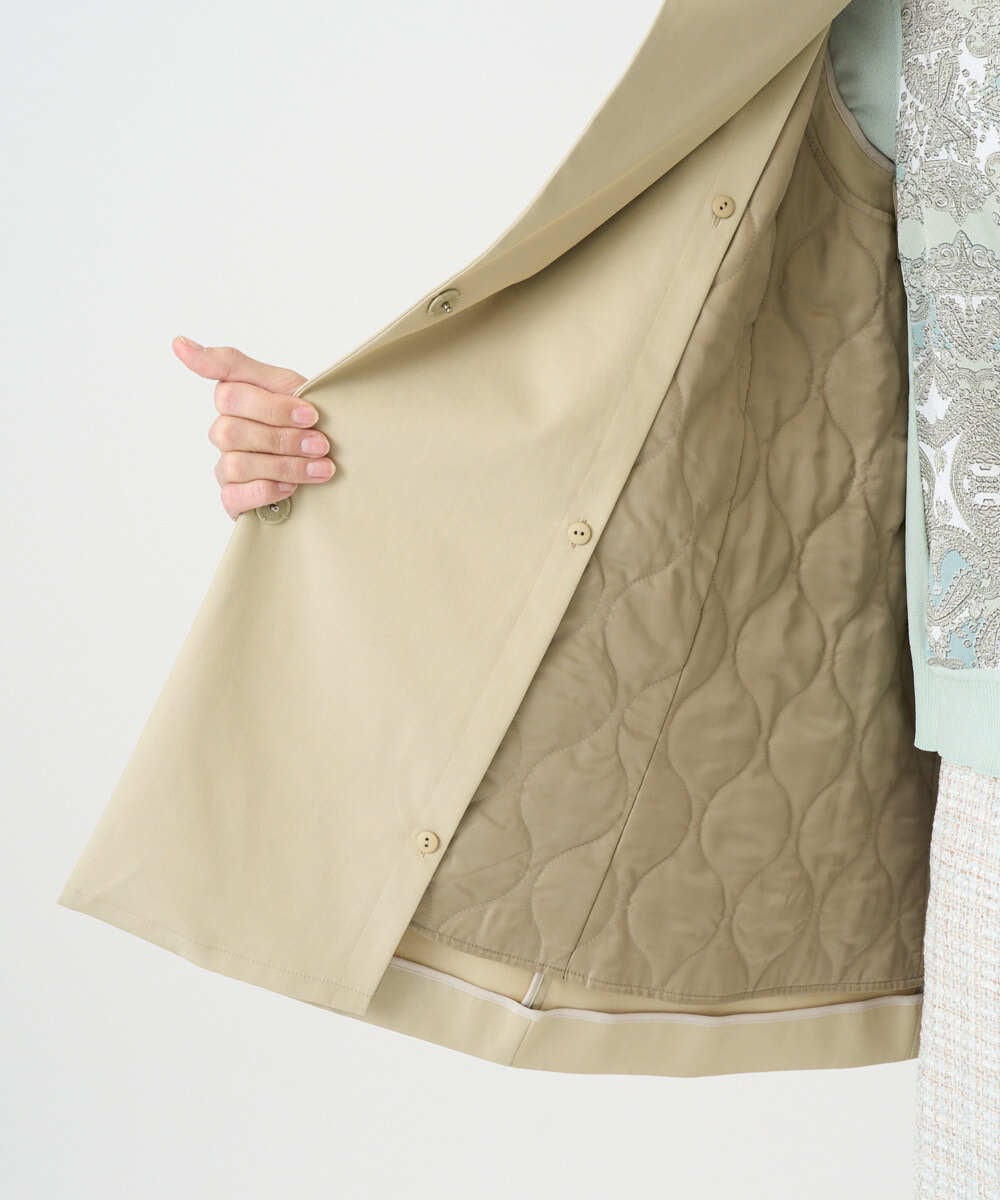 PRVEE04790 CHRISTIAN AUJARD(クリスチャン・オジャール) [ライナー付]デザインハーフコート ベージュ